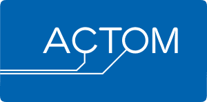 Actom - blue background